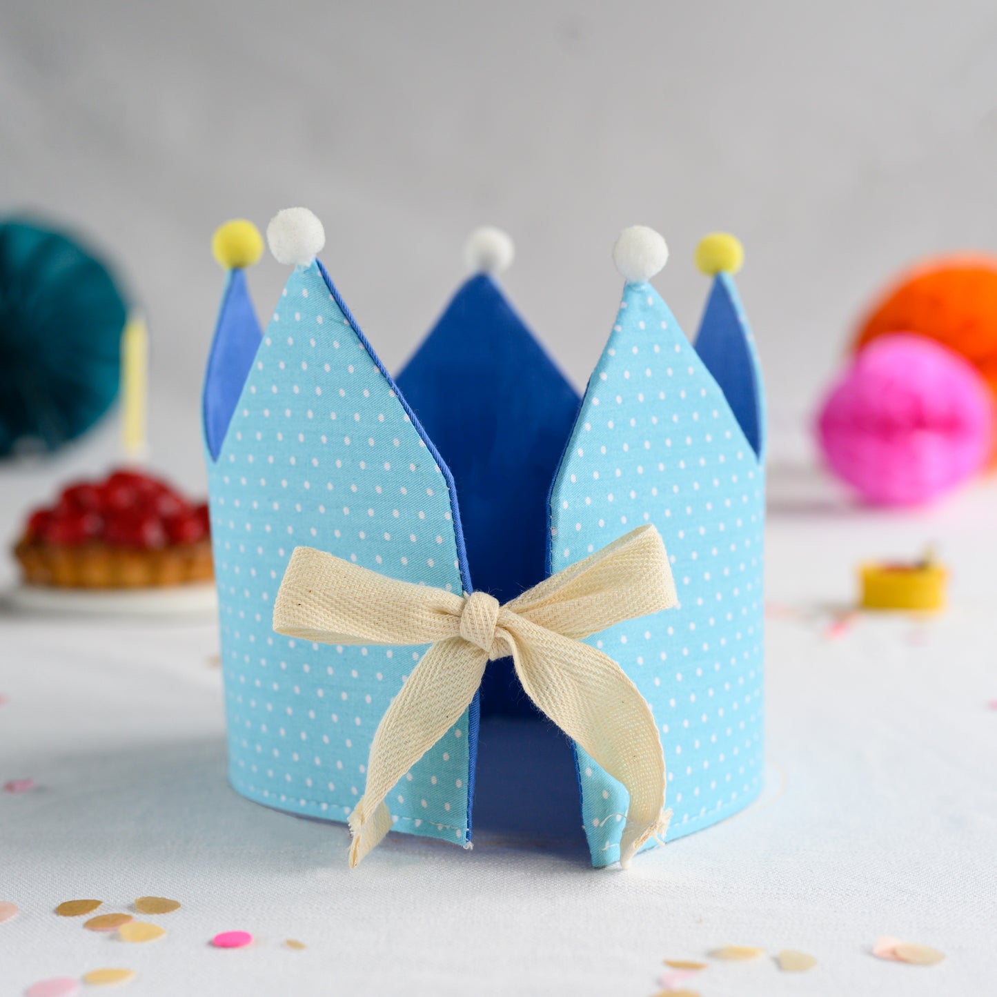 Geburtstagskrone Blau - Gold