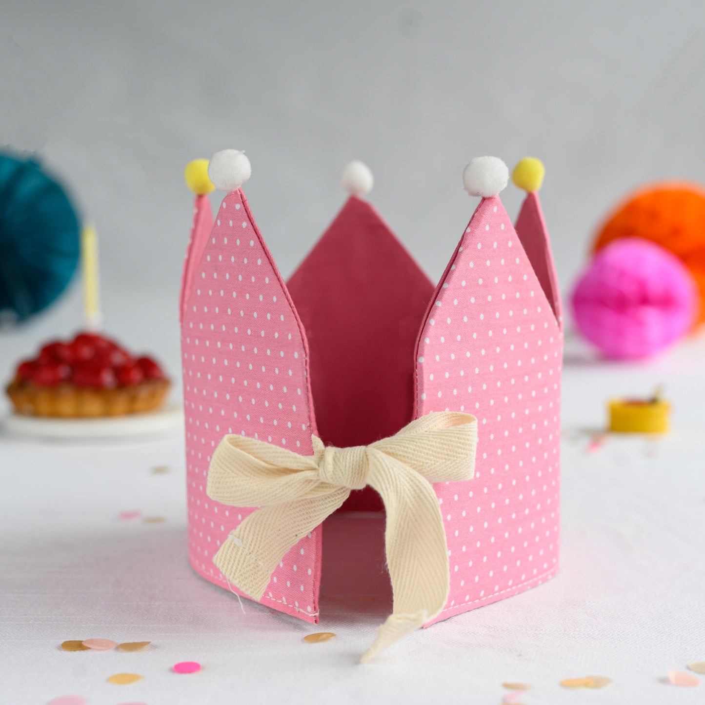 Geburtstagskrone Rosa - Gold