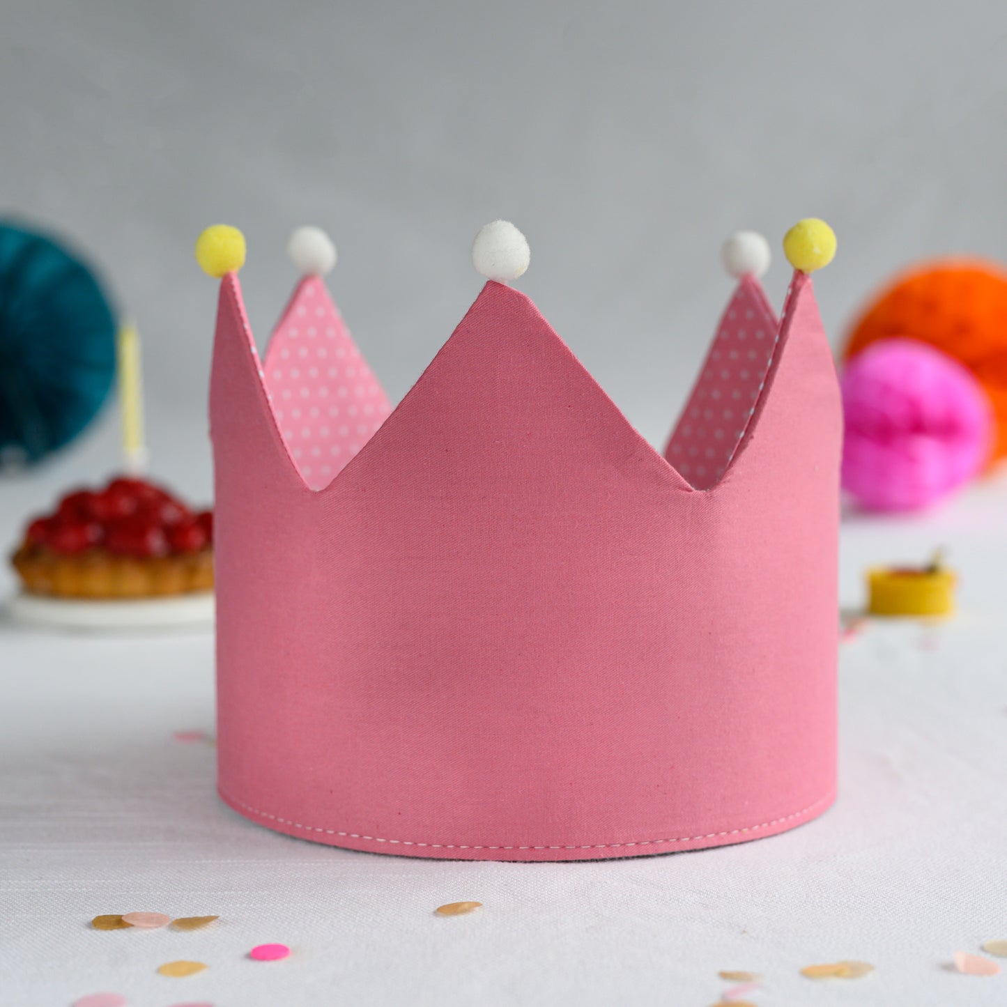 Geburtstagskrone Rosa - Gold