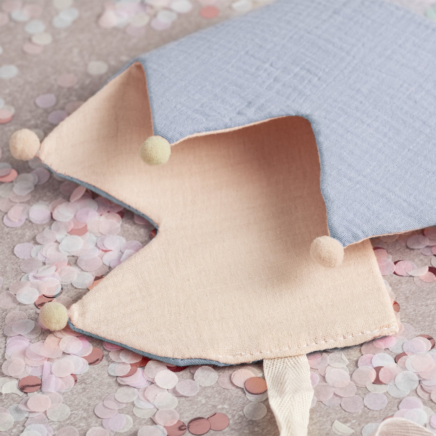 Geburtstagskrone Pastell - Blau - Beige