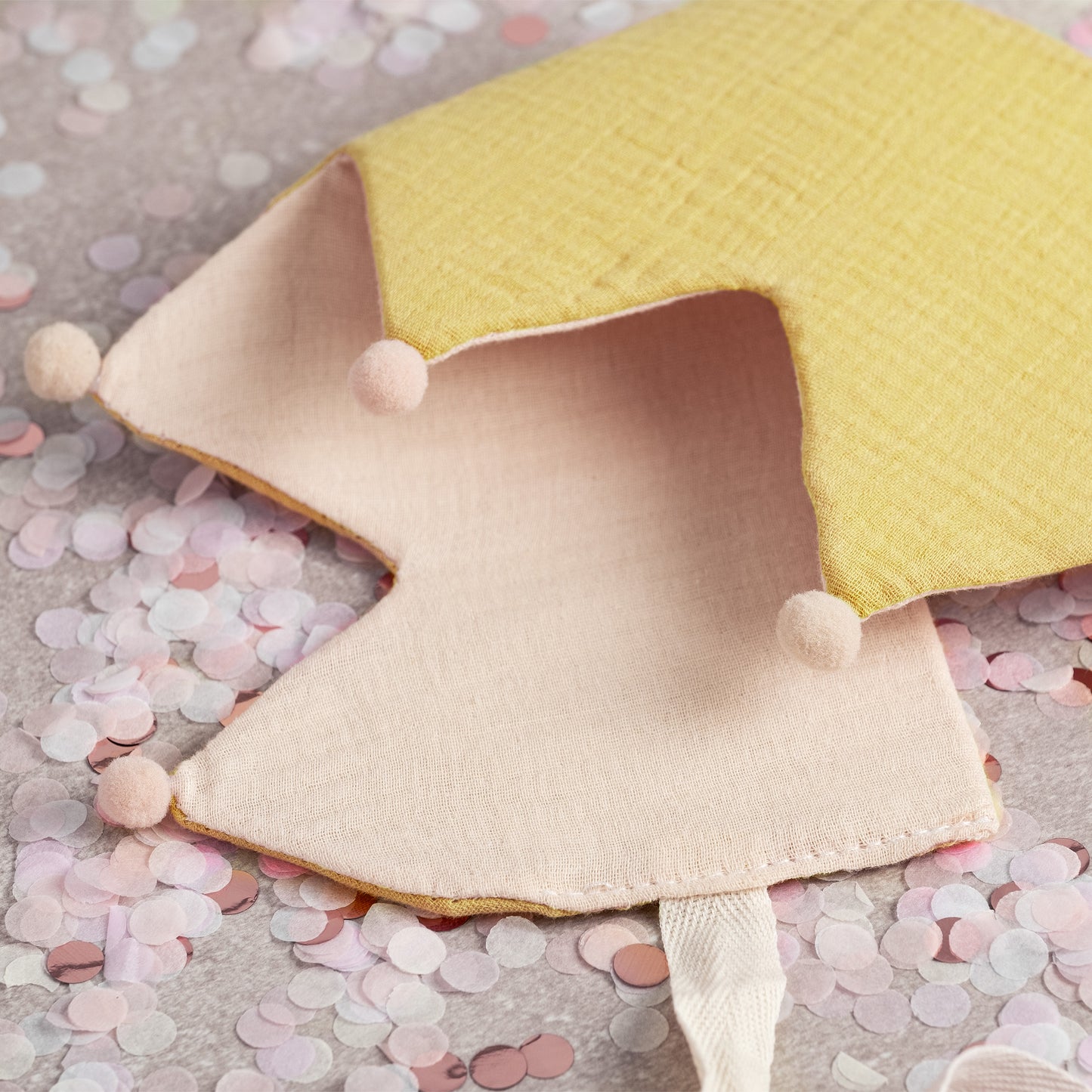 Geburtstagskrone Pastell - Gelb - Beige