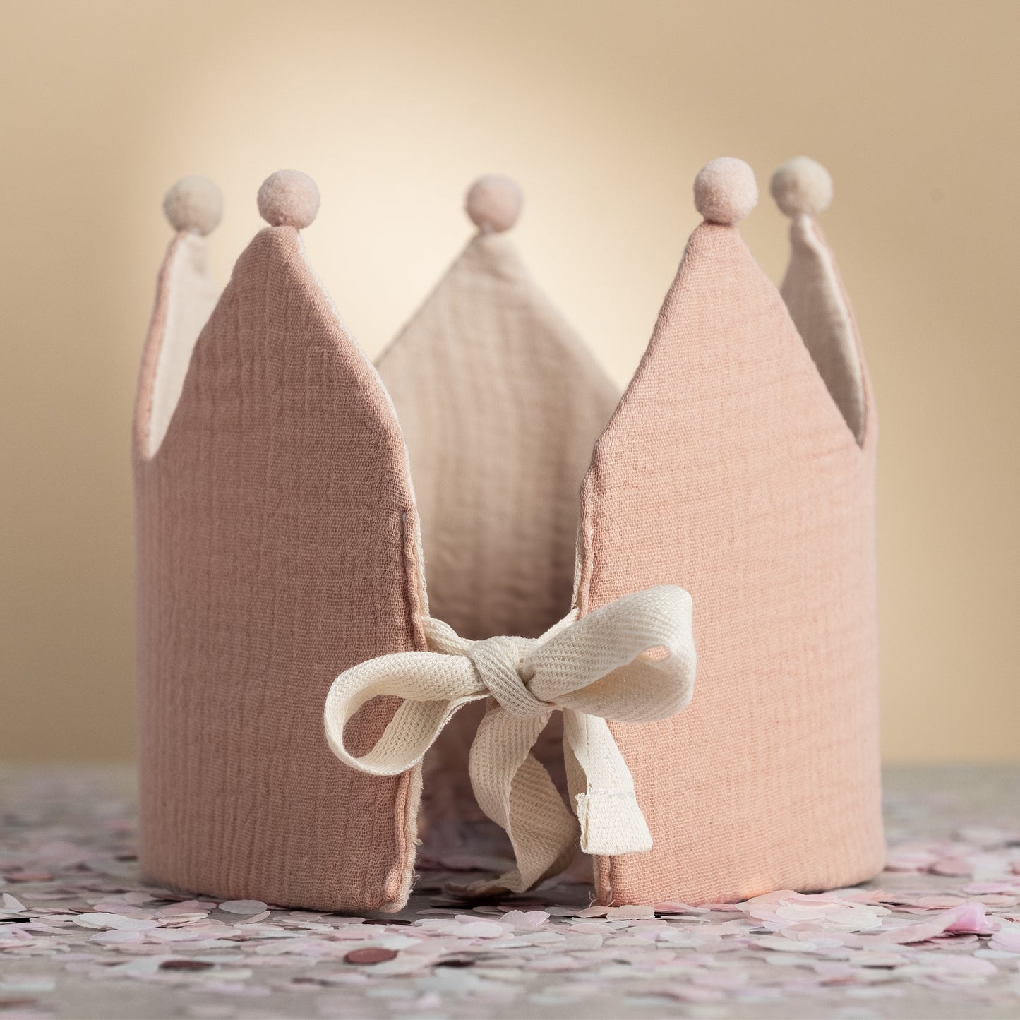 Geburtstagskrone Pastell - Rosa - Beige