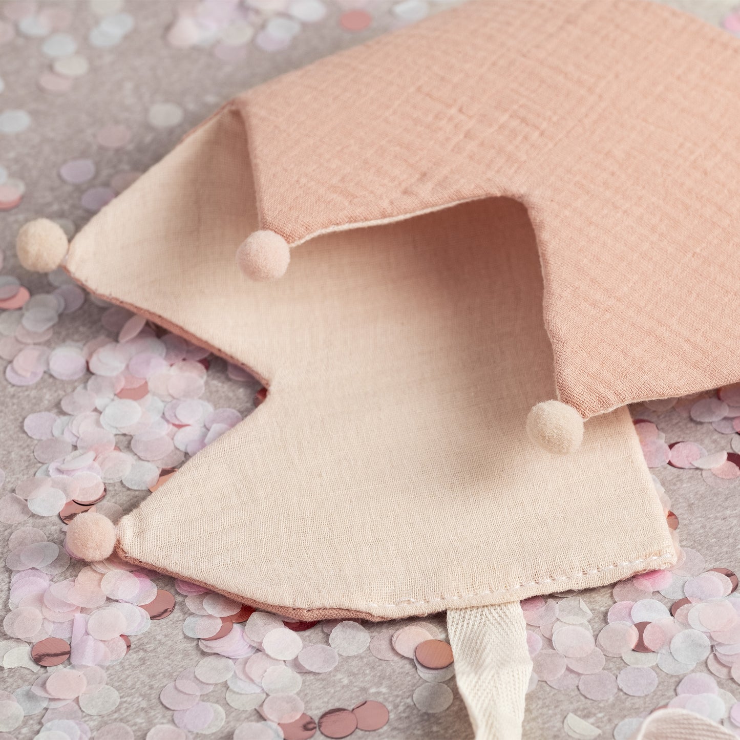 Geburtstagskrone Pastell - Rosa - Beige