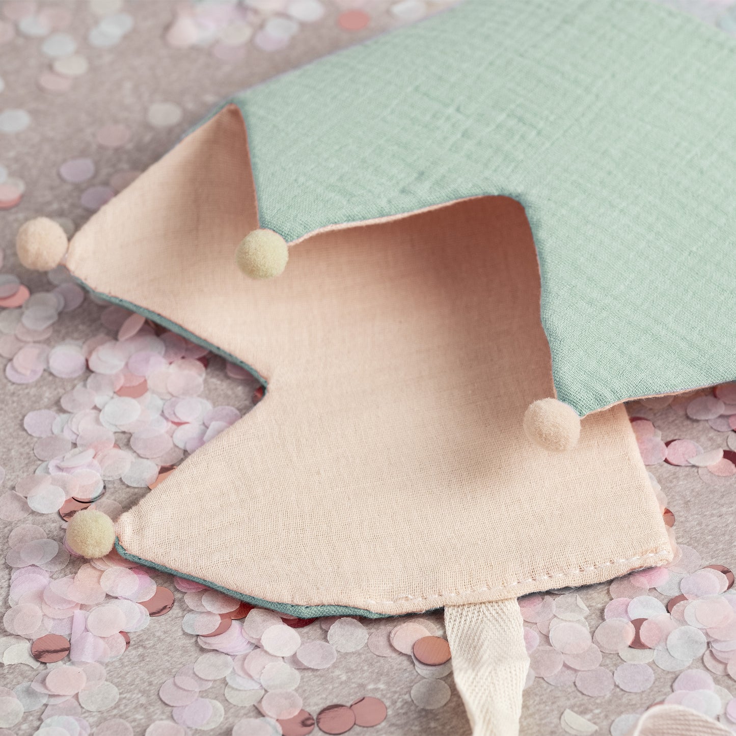 Geburtstagskrone Pastell - Hellgrün - Beige